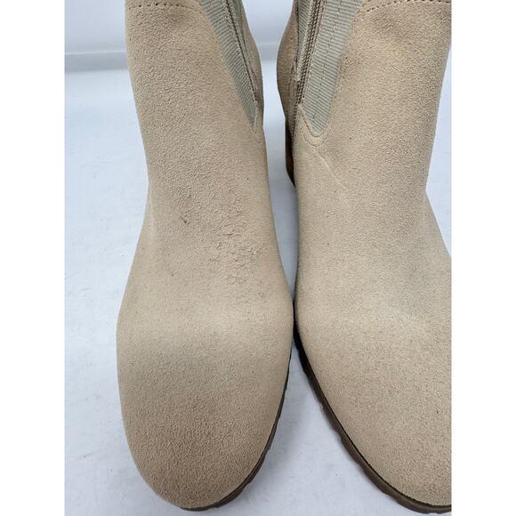 Brand New Violet & Red Women's 8 Tan Loaded Knit Cuff Booties Boots - Picture 5 of 10